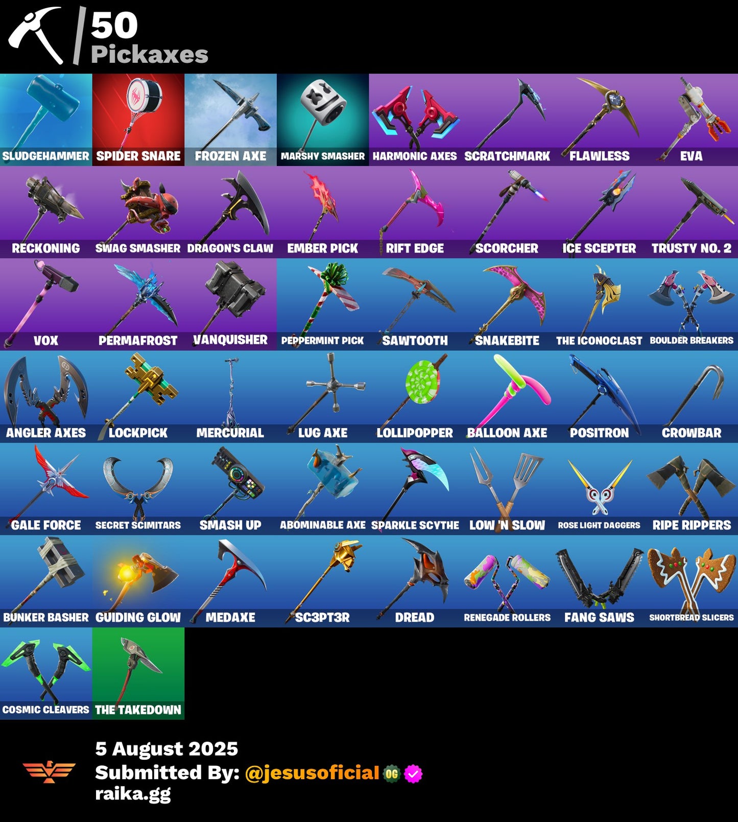 CUENTA FORTNITE 74 SKINS "POLO PRODIGY + TOMA LA L + THE REAPER"