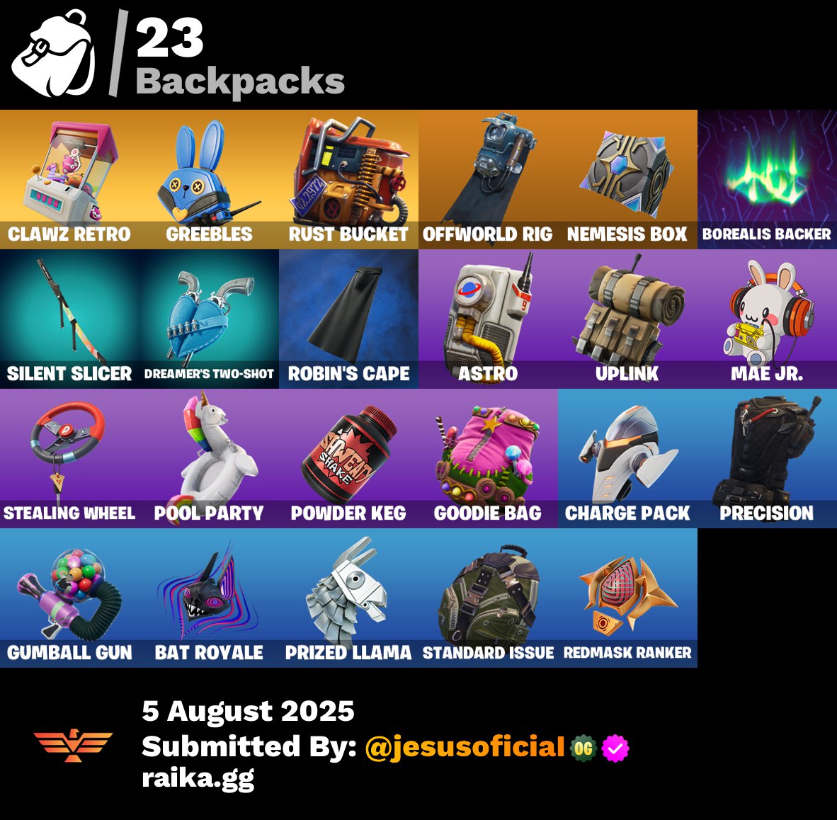 CUENTA FORTNITE 23 SKINS "CAMMY + DERIVA + TOMA LA L"