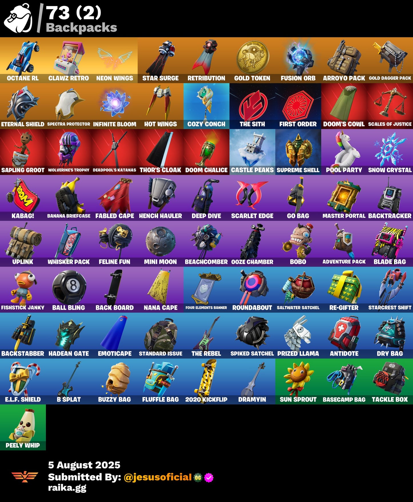 CUENTA FORTNITE 56 SKINS "GOLD MIDAS + PASE MARVEL + RAGE"