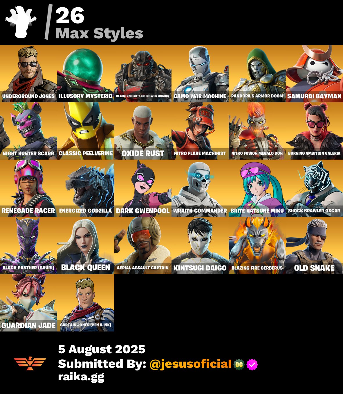 CUENTA FORTNITE 86 SKINS "JELTY + LINA SCORCH + TRILOGY"
