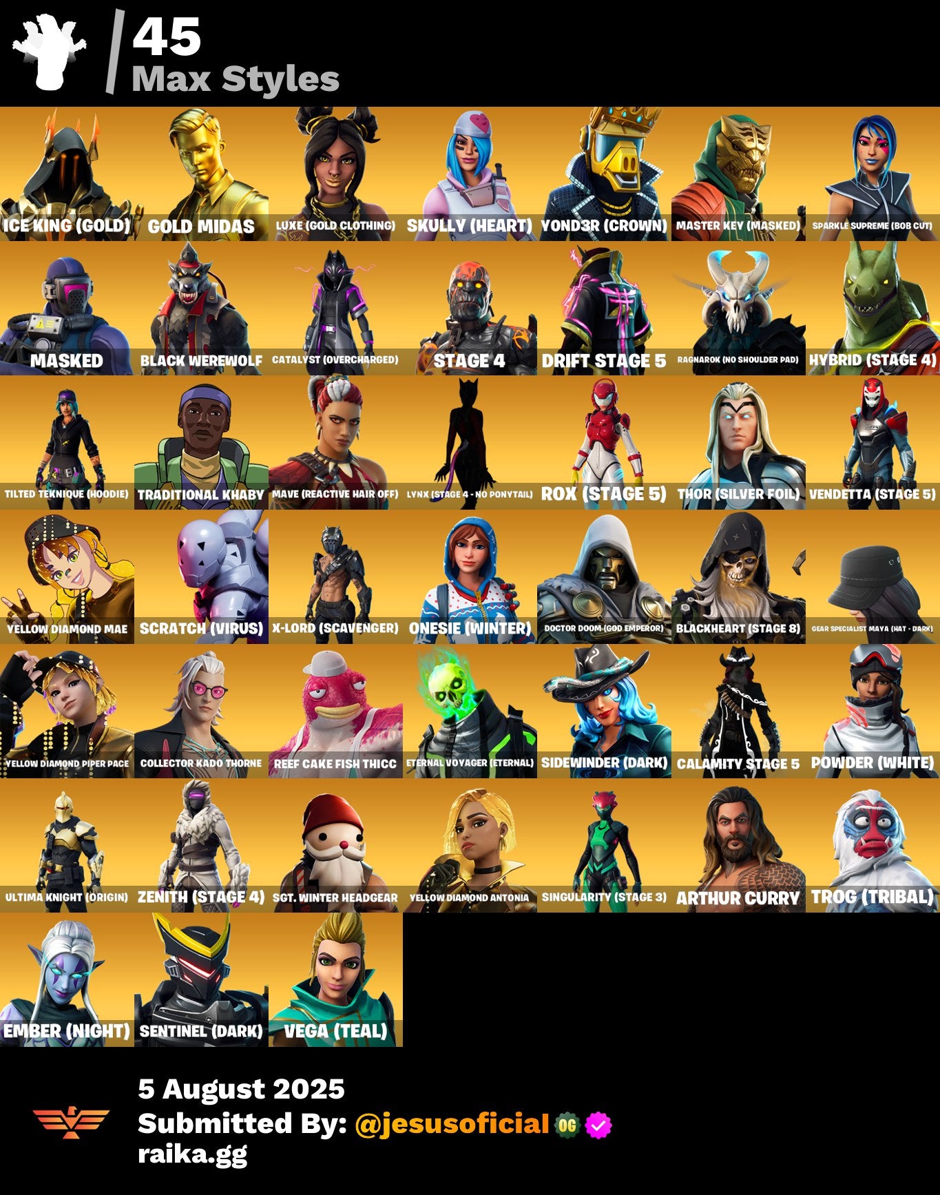 CUENTA FORTNITE 124 SKINS "GOLD MIDAS + NEO VERSA + STW OG"
