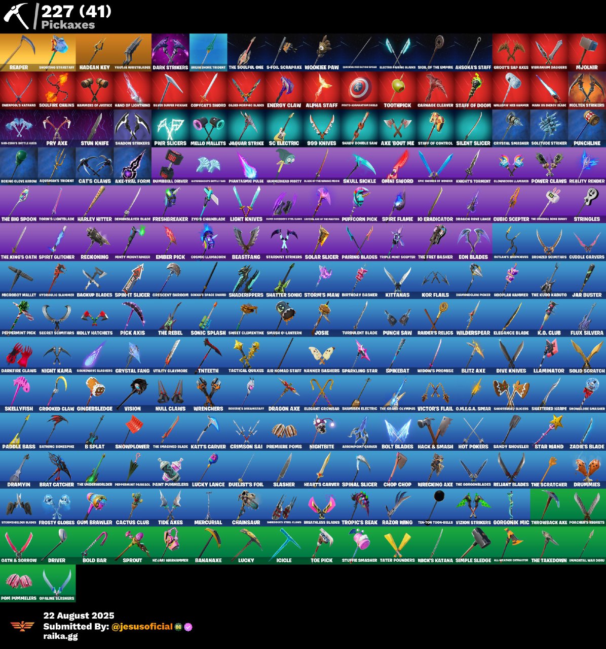 CUENTA FORTNITE 207 SKINS "WILDCAT + STUCK + RISA DE BURRO"