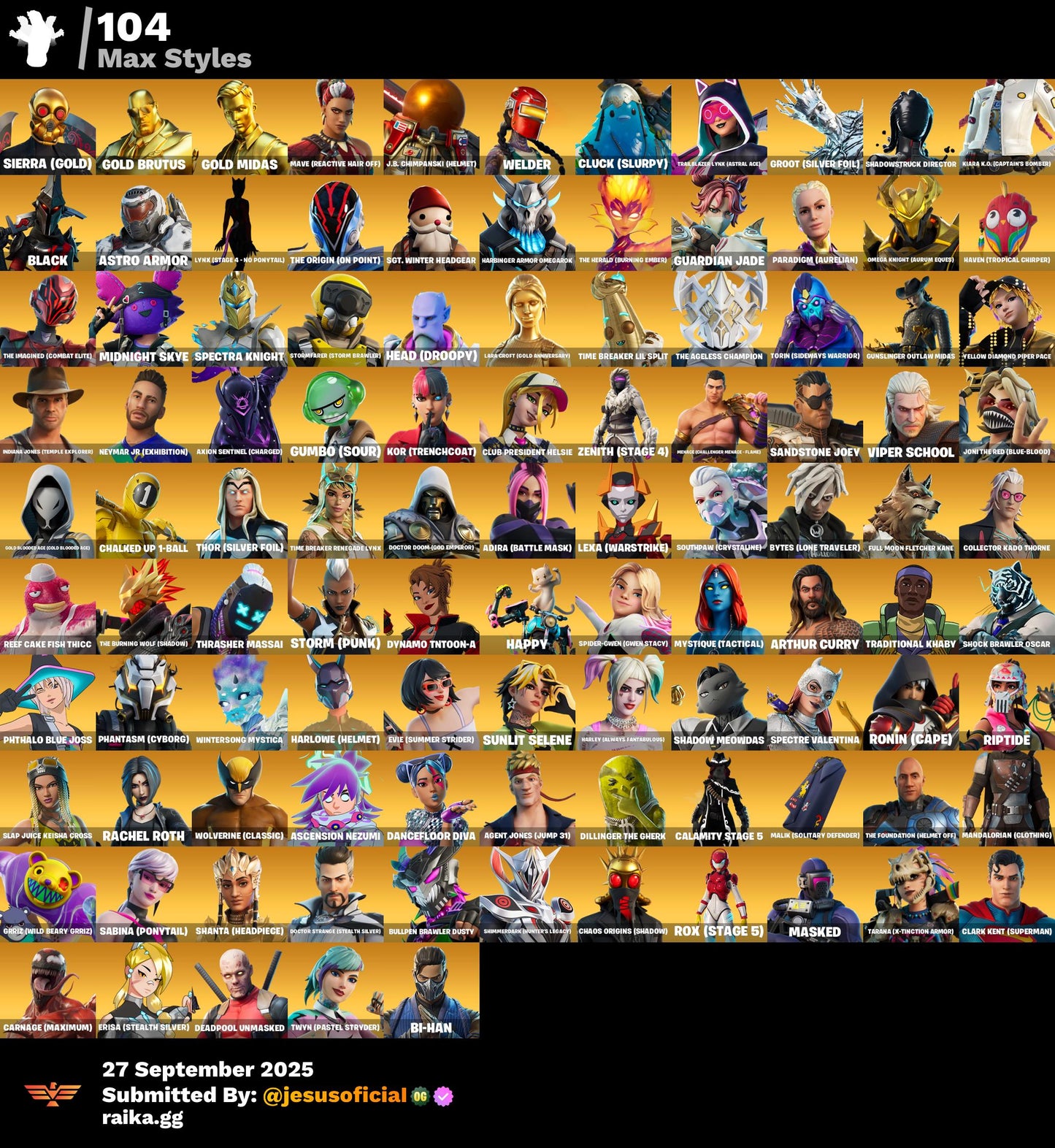 CUENTA FORTNITE 494 SKINS "NEOVERSA + POLO PRODIGY + GOLD MIDAS"