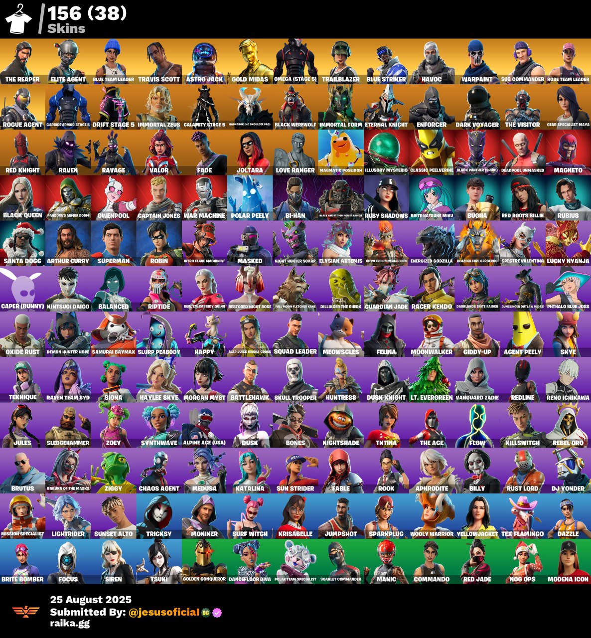 CUENTA FORTNITE 156 SKINS "TRAVIS SCOTT + ASTRO JACK + TOMA LA L + STW OG"