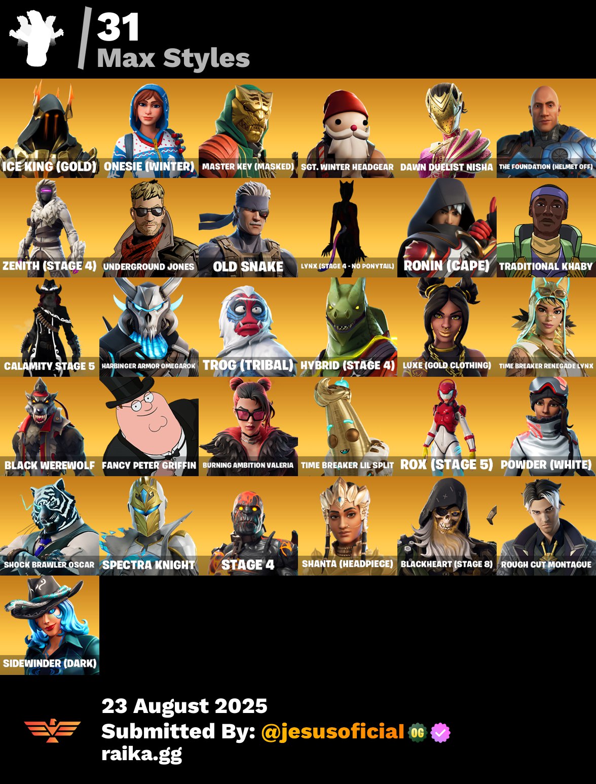 CUENTA FORTNITE 85 SKINS "IKONIK + STW OG + RAGE"