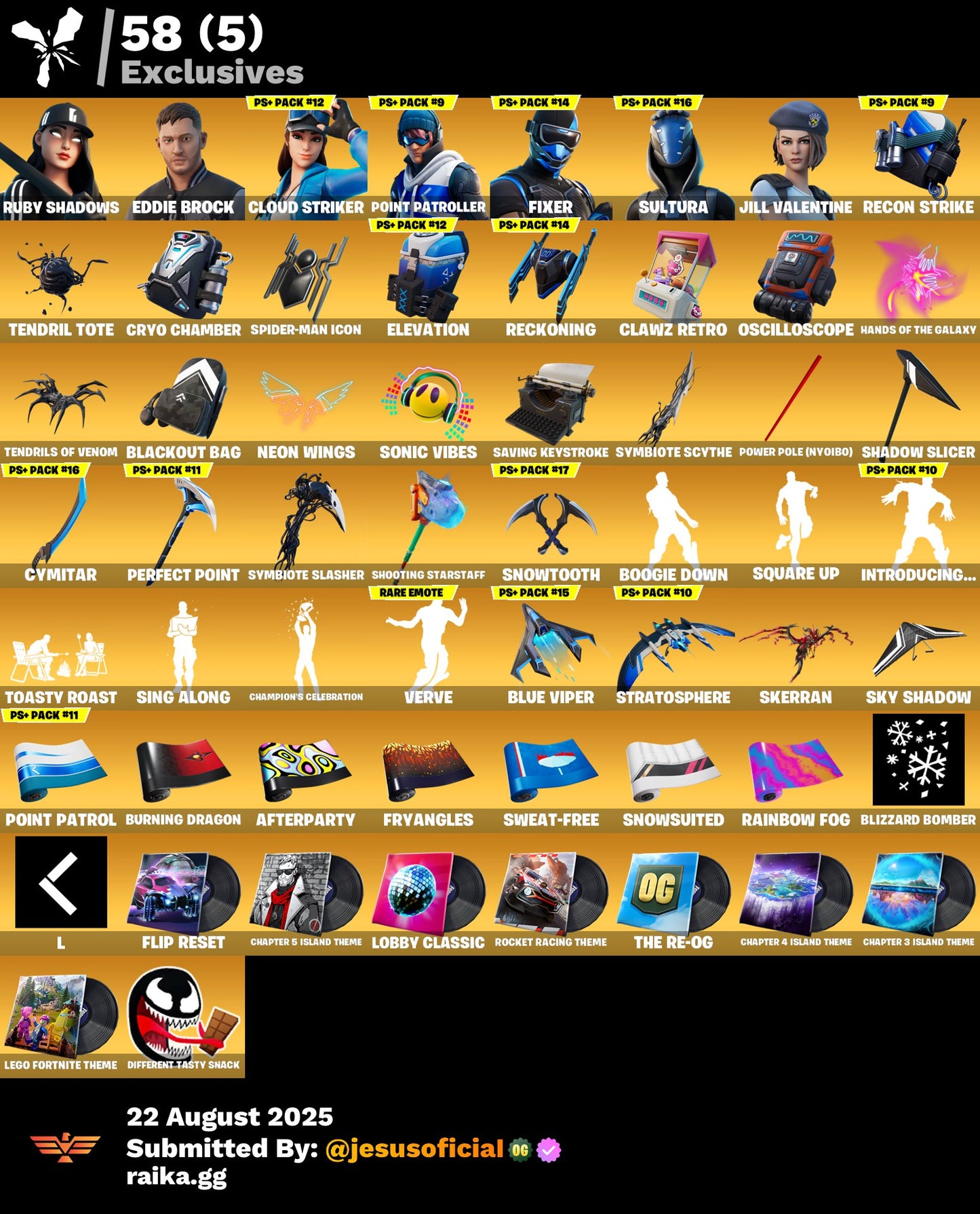 CUENTA FORTNITE 142 SKINS "JILL VALENTINE + PASE MARVEL OG + CLOUD STRIKER"
