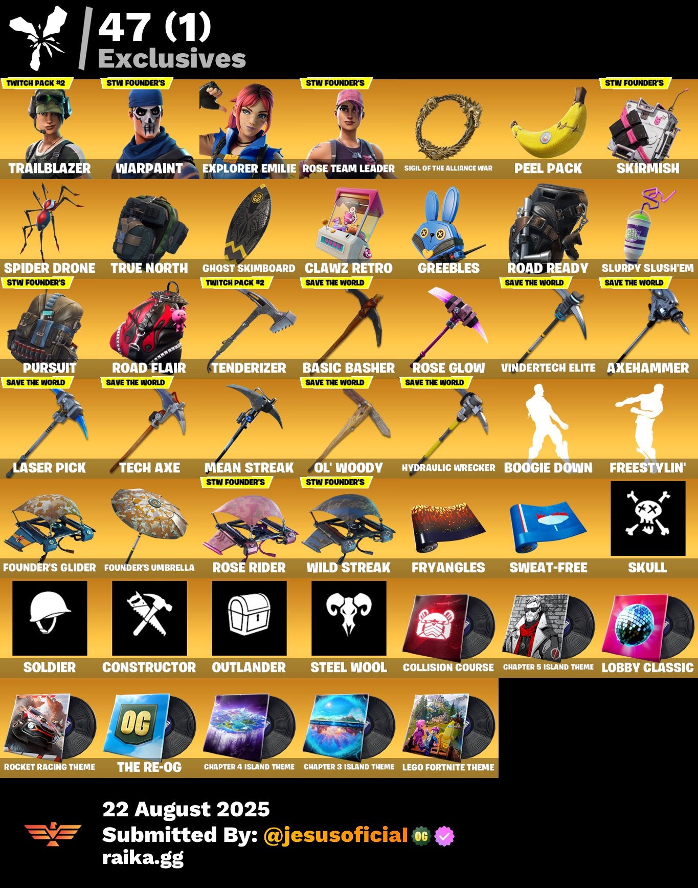 CUENTA FORTNITE 135 SKINS "STW OG"