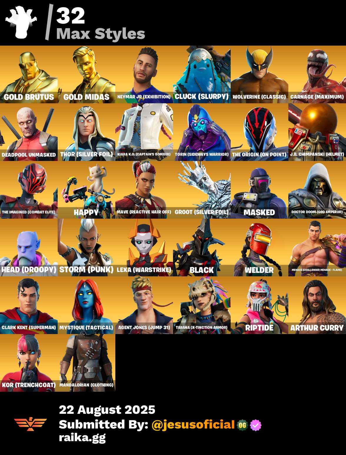 CUENTA FORTNITE 94 SKINS "STW OG + PASE MARVEL OG + LARA CROFT"