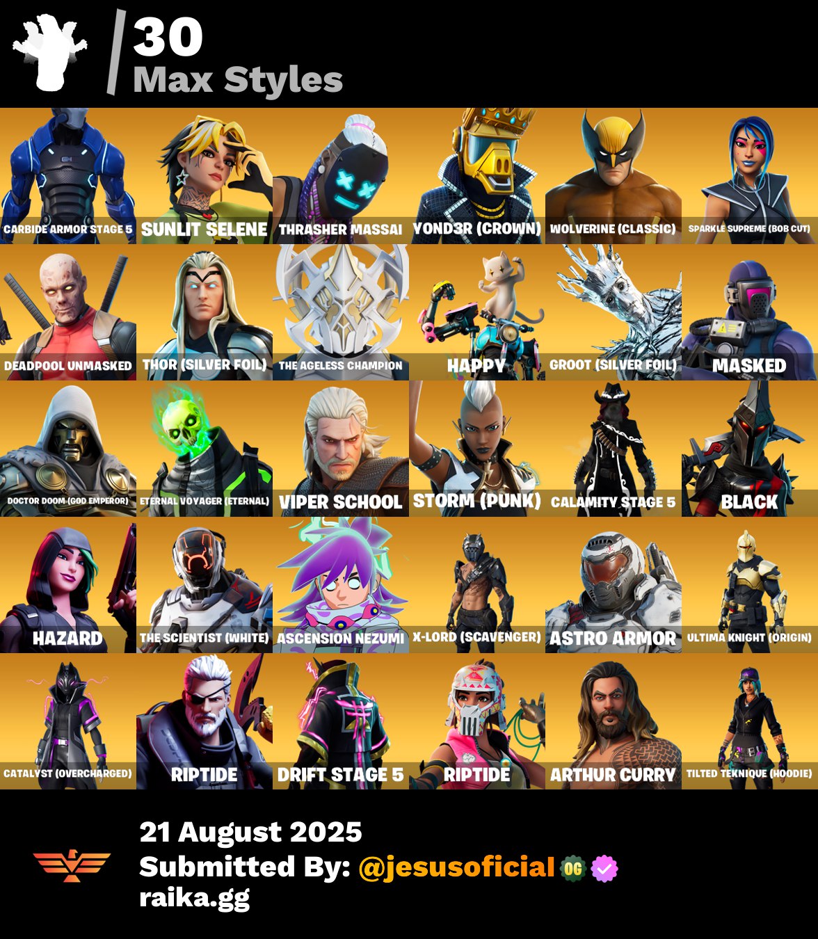 CUENTA FORTNITE 106 SKINS "BLUE SQUIRES + RISA DE BURRO + STW OG + JELTY"