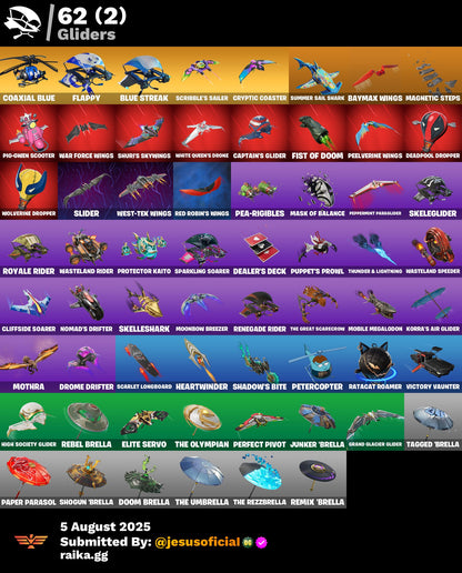 CUENTA FORTNITE 86 SKINS "JELTY + LINA SCORCH + TRILOGY"