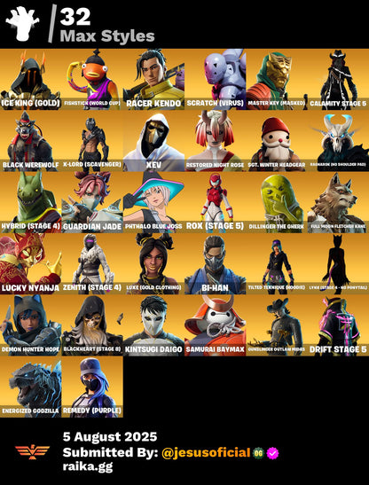 CUENTA FORTNITE 120 SKINS "TRAVIS SCOTT + TOMA LA L + FRESH"
