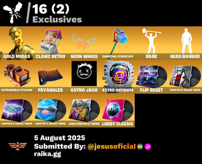 CUENTA FORTNITE 10 SKINS "GOLD MIDAS + HEAD BANGER + RAGE"