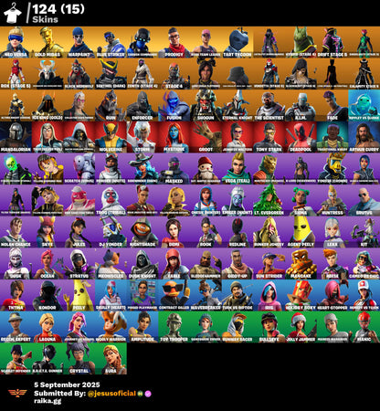 CUENTA FORTNITE 124 SKINS "GOLD MIDAS + NEO VERSA + STW OG"