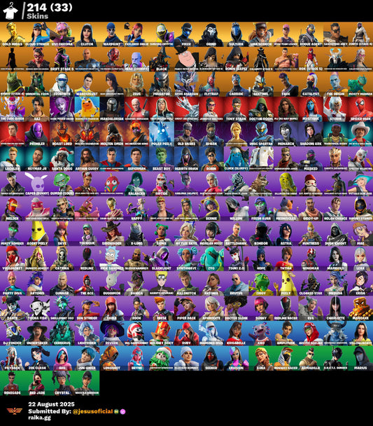 CUENTA FORTNITE 214 SKINS "GOLD MIDAS + JORDANS + STW OG + JUSTICIA NARANJA:"