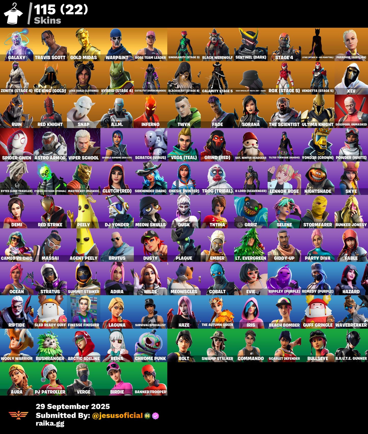CUENTA FORTNITE 115 SKINS "GALAXY + TRAVIS SCOTT + STW OG"