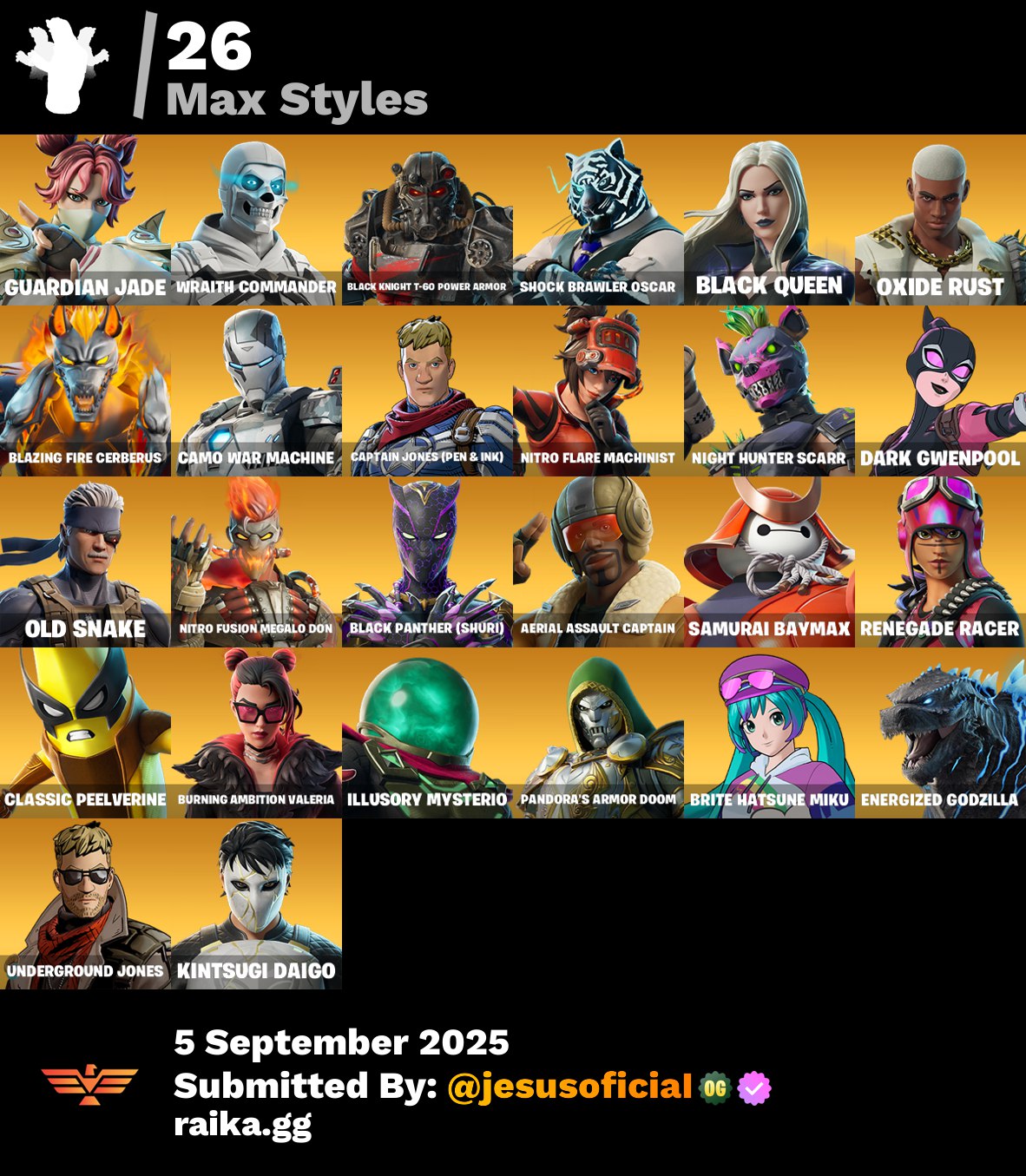 CUENTA FORTNITE 86 SKINS "JELTY + LINA SCORCH + TRILOGY"