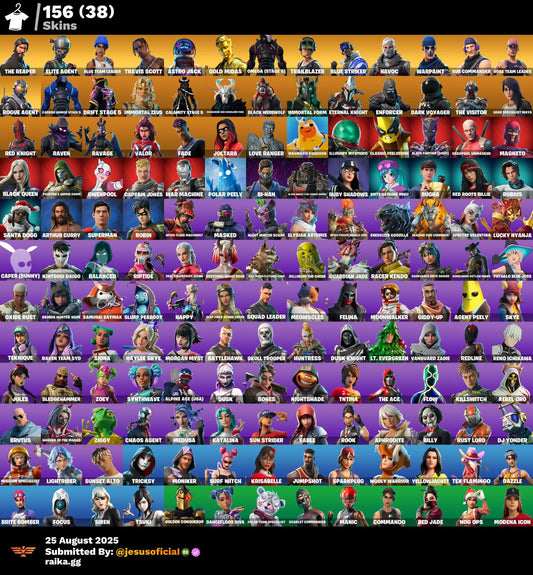 CUENTA FORTNITE 156 SKINS "TRAVIS SCOTT + ASTRO JACK + TOMA LA L  + STW OG"