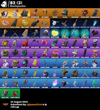 CUENTA FORTNITE 69 SKINS "STW OG + BANANIN + DERIVA"