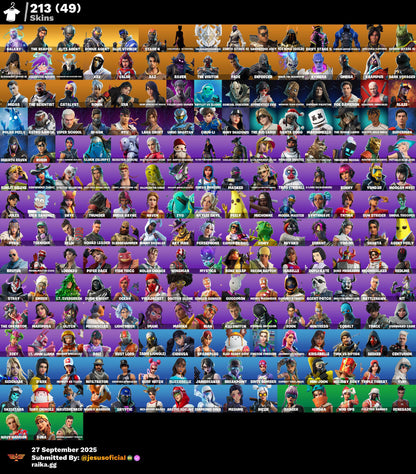 CUENTA FORTNITE 213 SKINS "GALAXY + TOMA LA L + THE REAPER"