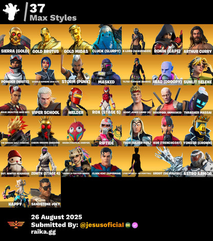 CUENTA FORTNITE 136 SKINS "EÓN + MONCLER + PICO MINTY"