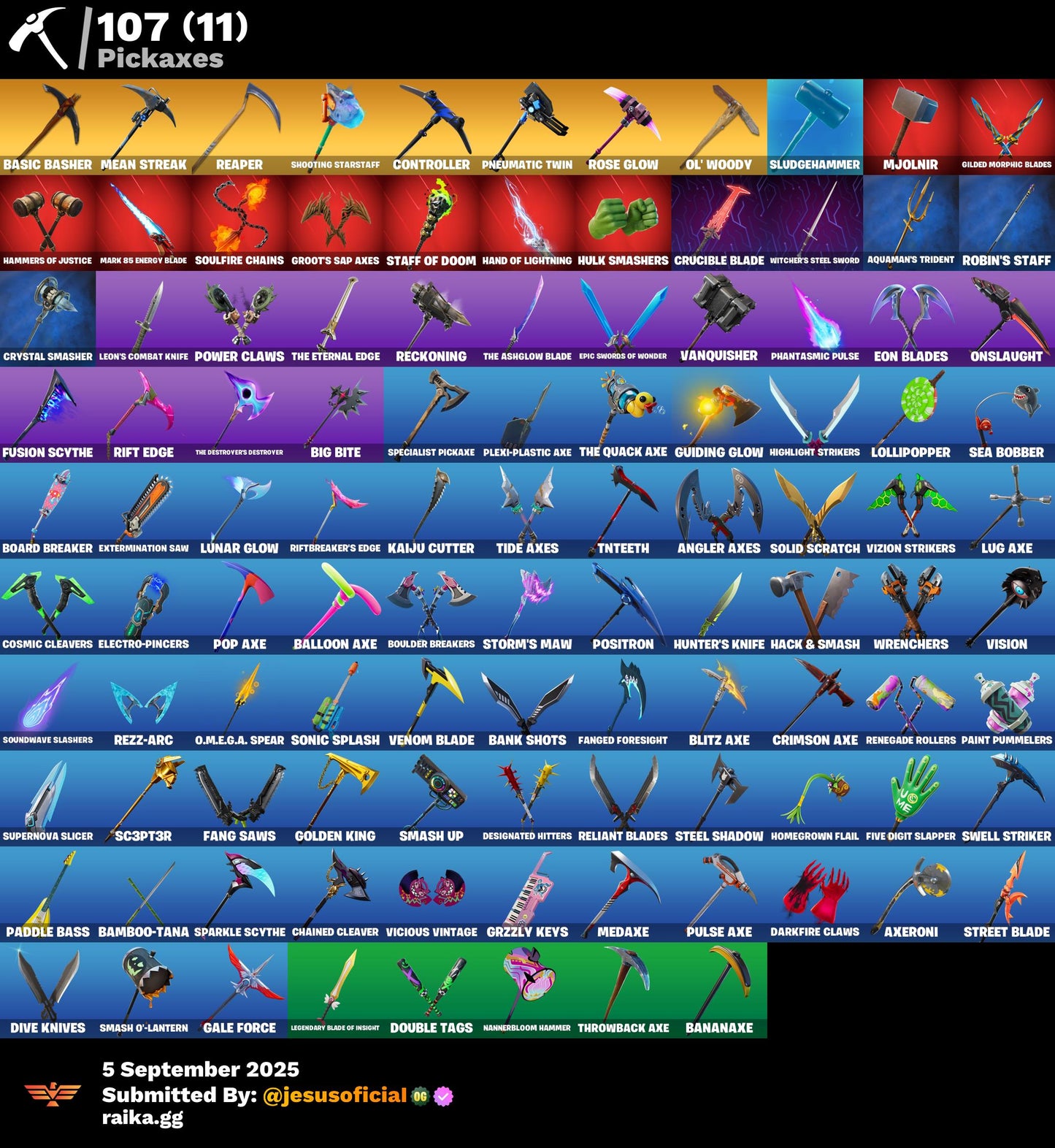 CUENTA FORTNITE 107 SKINS "BLUE SQUIRES + RISA DE BURRO + STW OG + JELTY"