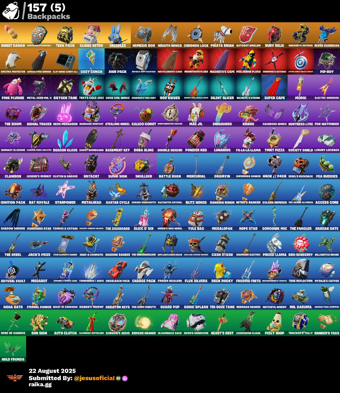 CUENTA FORTNITE 96 SKINS "FNCS RENEGADA + PETER GRIFIN + PASE DE LOS DIOSES"