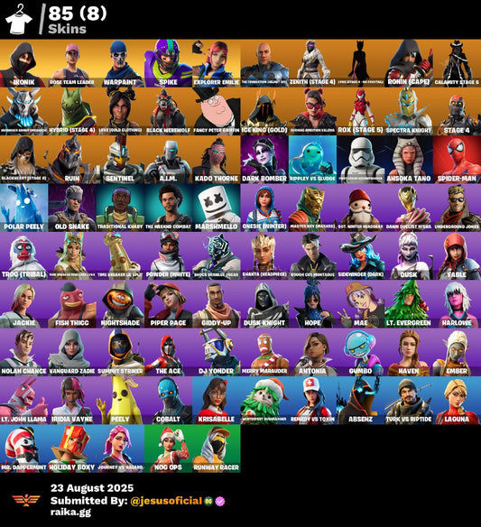 CUENTA FORTNITE 85 SKINS "IKONIK + STW OG + RAGE"