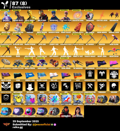 CUENTA FORTNITE 115 SKINS "GALAXY + TRAVIS SCOTT + STW OG"
