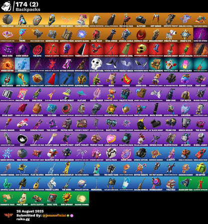 CUENTA FORTNITE 136 SKINS "EÓN + MONCLER + PICO MINTY"