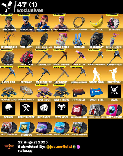 CUENTA FORTNITE 135 SKINS "STW OG"
