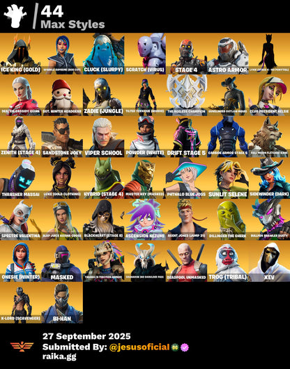 CUENTA FORTNITE 213 SKINS "GALAXY + TOMA LA L + THE REAPER"